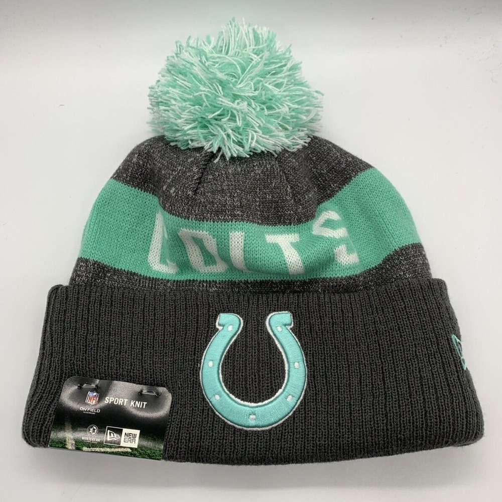lndianapolis‎ Colt Pom Pom Knit New Era Hat Beanie Cap